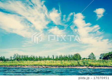 Ocean shore in Scandinavia in the summer 17070451