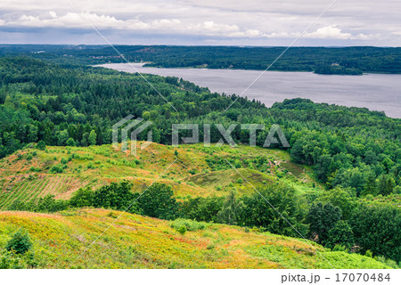 Green landscape with a lake in Denmark Green landscape with a lake in Denmark 17070484