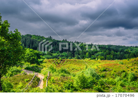Nature in Denmark with dark clouds 17070496
