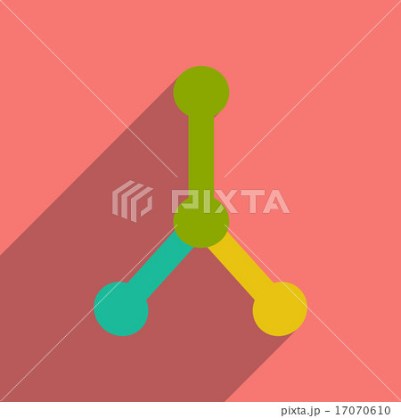 Flat with shadow icon and mobile application reagent 17070610