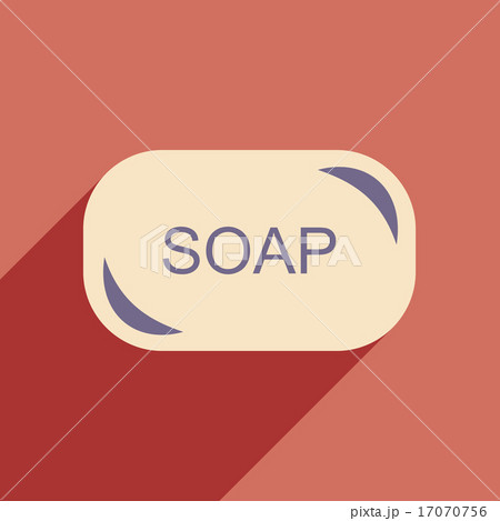 Flat with shadow icon and mobile application laundry soap Flat with shadow icon and mobile application laundry soap 17070756
