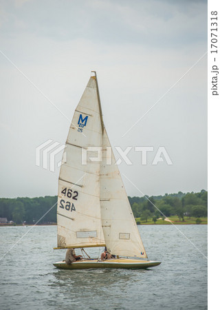 sail boat on large lake sail boat on large lake 17071318
