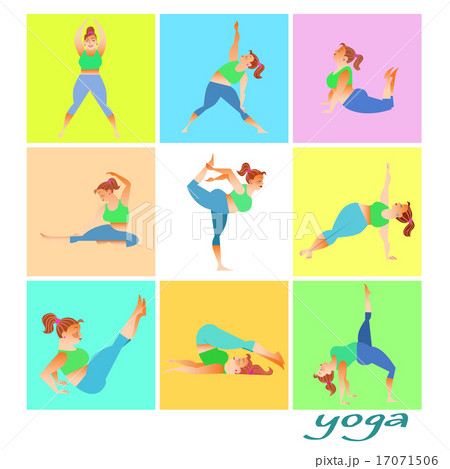 Set yoga fat woman 17071506
