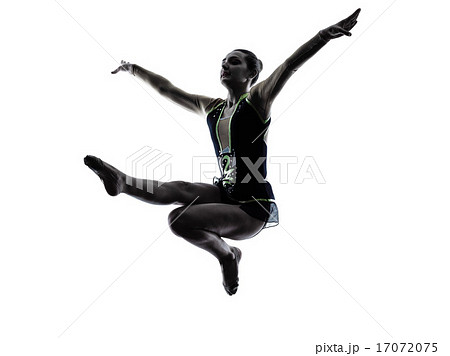 Rhythmic Gymnastics teeenager girl woman silhouette Rhythmic Gymnastics teeenager girl woman silhouette 17072075