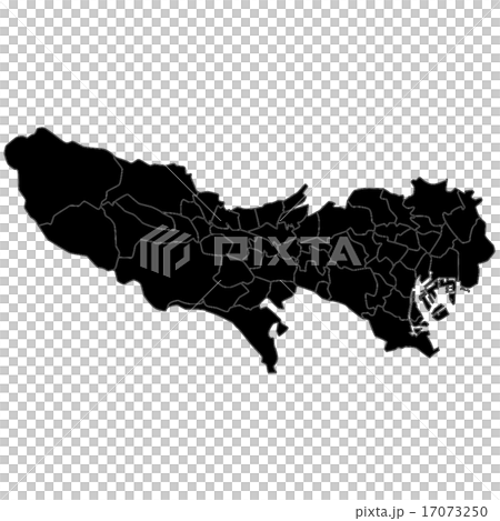 插圖：東京地圖（黑色） 17073250