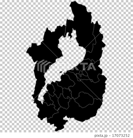 Illustration: Shiga map (black) 17073252