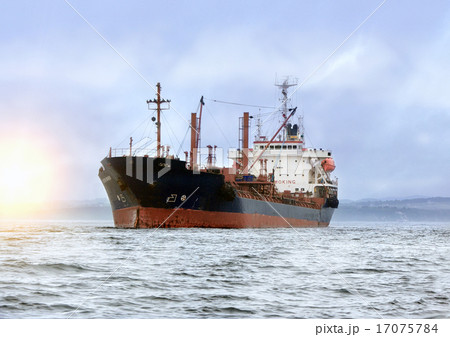 large cargo ship at sea 17075784