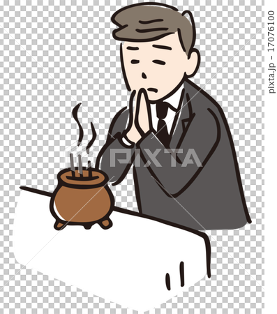 合掌する男性 17076100