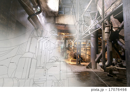 industrial building under construction concept 17076498