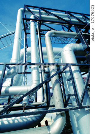Industrial zone Steel pipelines, valves and cables Industrial zone Steel pipelines, valves and cables 17076625