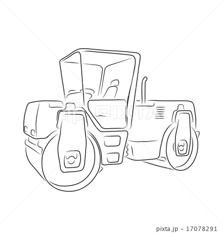 Original road roller, vector illustration  17078291