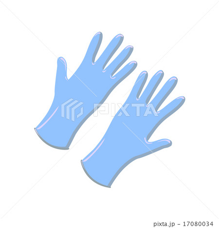 ゴム手袋 青 のイラスト素材