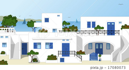 Traditional greek houses Traditional greek houses 17080073