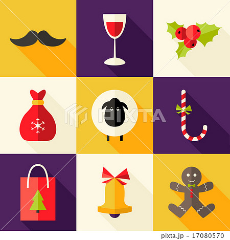 9 Christmas Flat Icons Set 2 17080570