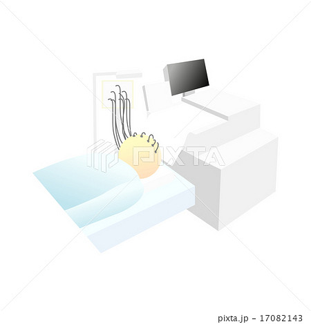 脳波検査のイラスト素材