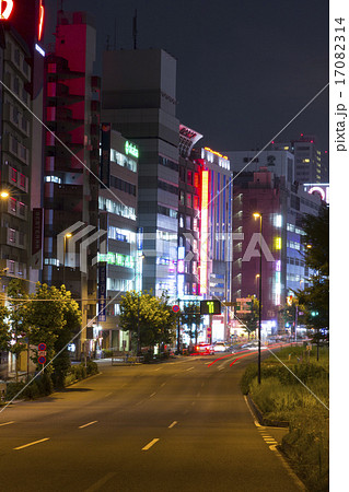 錦糸町 京葉道路の夜の写真素材