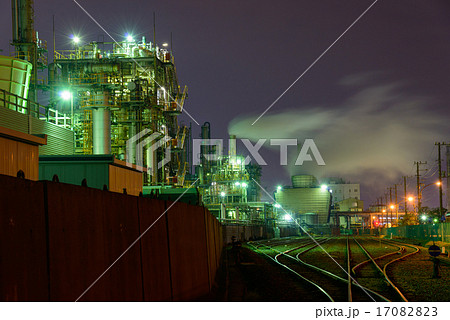 神奈川　川崎　工場の夜景 17082823