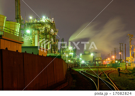 神奈川　川崎　工場の夜景 17082824