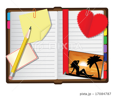 Open day planner with a photo 17084787