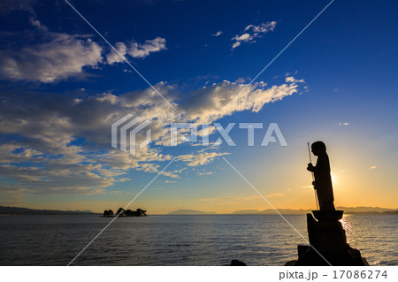 袖師地蔵　宍道湖の夕景 17086274