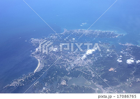 上空から望む紀伊半島、三重県志摩市の全景パノラマ 上空から望む紀伊半島、三重県志摩市の全景パノラマ 17086765