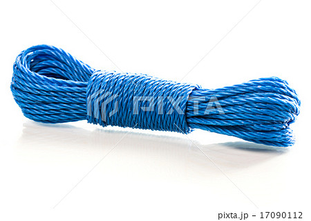 Blue nylon utility rope equipment object isolated  17090112