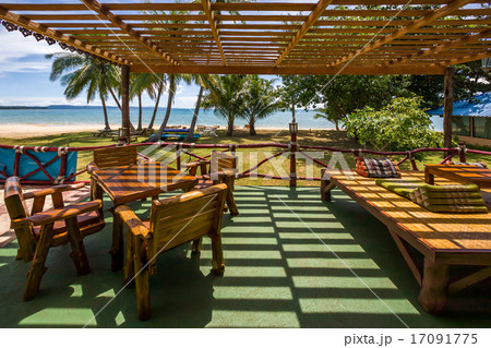 view onto beach from relaxing restaurant Koh Mak view onto beach from relaxing restaurant Koh Mak 17091775