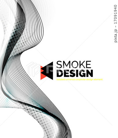 Color smoke wave on white - design element Color smoke wave on white - design element 17091940
