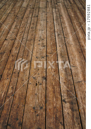 Vintage wooden surface with planks in perspective Vintage wooden surface with planks in perspective 17092881