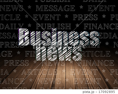 News concept: Business News in grunge dark room 17092895