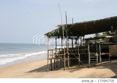 Cafe on a beach, free WIFI, India Goa 17094758