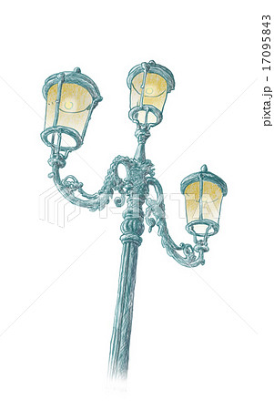 イタリアの街灯のイラスト素材