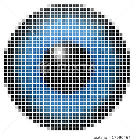 Pixel maping of big blue eye. Bright reflection Pixel maping of big blue eye. Bright reflection 17096464