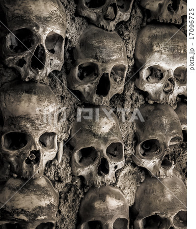 Wall full of skulls and bones 17096725