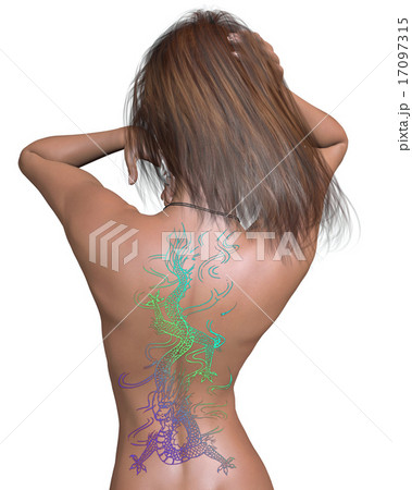 Woman with Chinese Dragon Tattoo 17097315