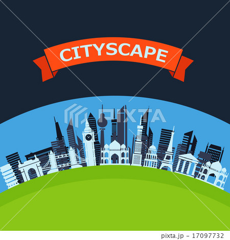 Modern city flat design background Modern city flat design background 17097732