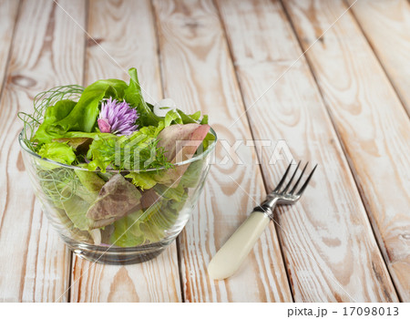 Seasoning salad and fork 17098013