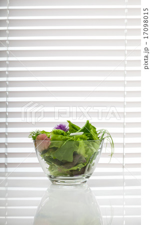 Seasoning salad on venetian blind background 17098015