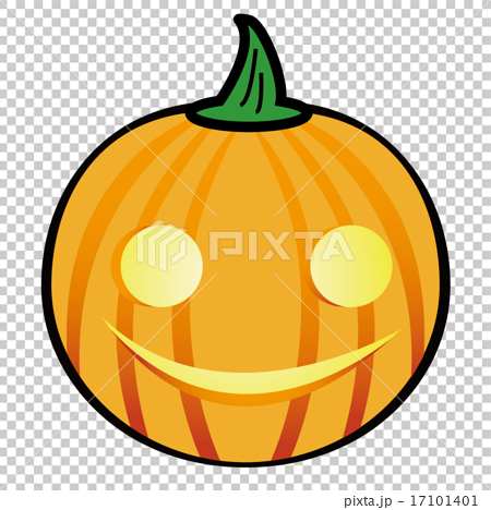 ハロウィンのかぼちゃ ジャック オー ランタン かわいい笑顔のイラスト素材