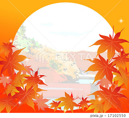 紅葉 もみじ 秋 景色 日本 のイラスト素材