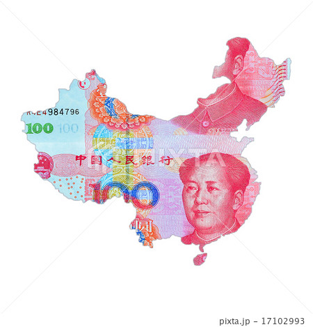 Map of CHINA with RMB currency 17102993