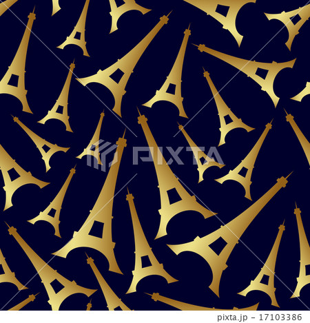 gold eiffel tower france country seamless pattern gold eiffel tower france country seamless pattern 17103386