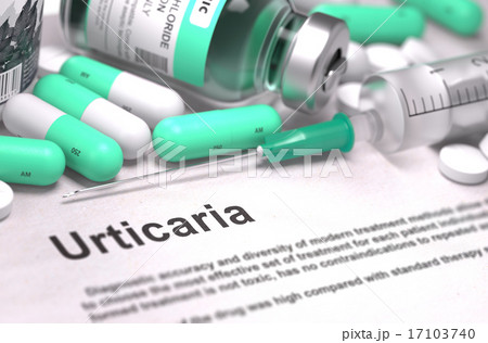 Diagnosis - Urticaria. Medical Concept with Blurred Background. 17103740