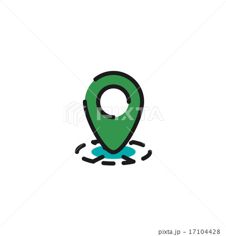 Color line icon for flat design. Map tag Color line icon for flat design. Map tag 17104428