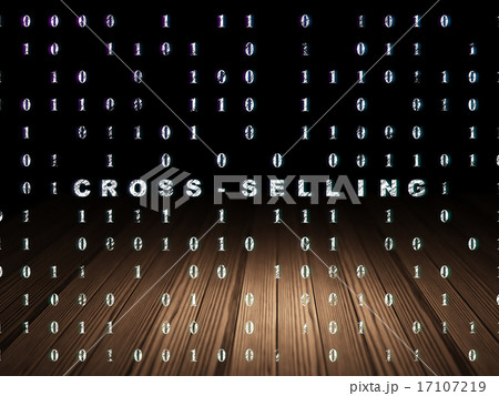 Finance concept: Cross-Selling in grunge dark room 17107219
