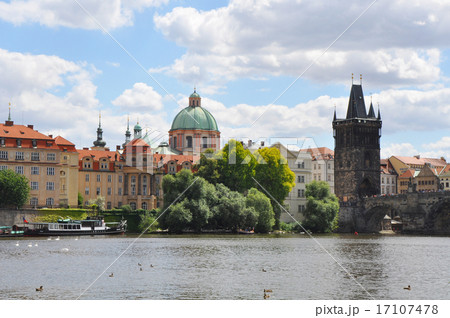 View of Vltava river in Prague 17107478