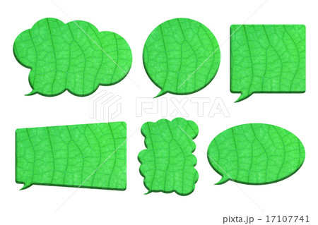 green leaf in bubble speech shape isolated green leaf in bubble speech shape isolated 17107741