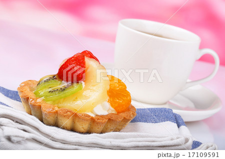 One fruit cake and teacup One fruit cake and teacup 17109591