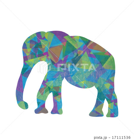 Cartoon mosaic elephant, cute vector illustration Cartoon mosaic elephant, cute vector illustration 17111536