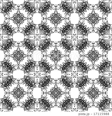 Round henna mehendi mandalas drawn seamless Round henna mehendi mandalas drawn seamless 17115988